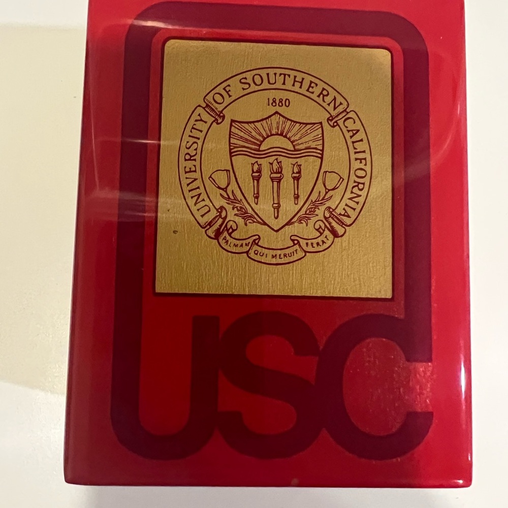 Rare USC Music box plays “Fight on” made by Reuge. Made in Italy.